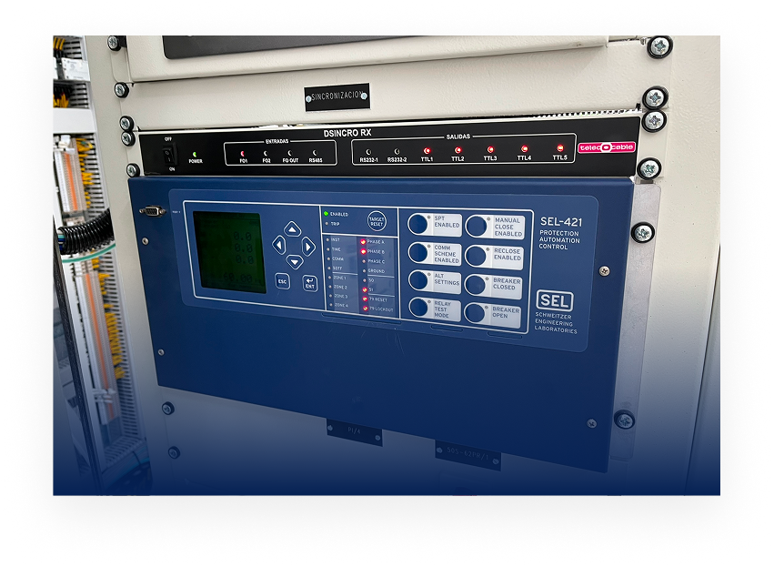 Configuración y pruebas SAT en subestación eléctrica Pumiri